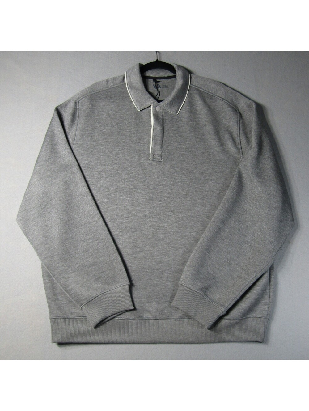 NWT VRST Pinnacle Rugby Polo Sweatshirt Men's L Heather Gray